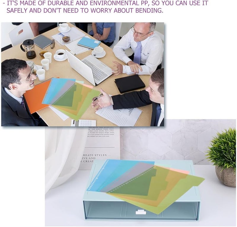 B5 26 Hole Insertable Tab Dividers 10 Sets Colorful Page Indexes Binder Inserts - Image 4